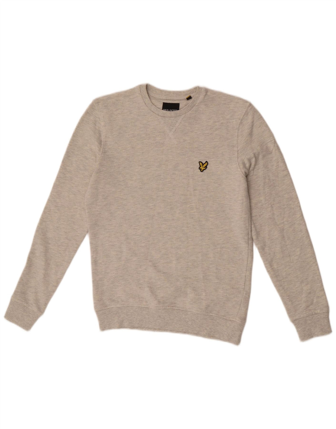 Lyle & Scott Felpa da uomo Maglione XS Cotone chiazzato grigio