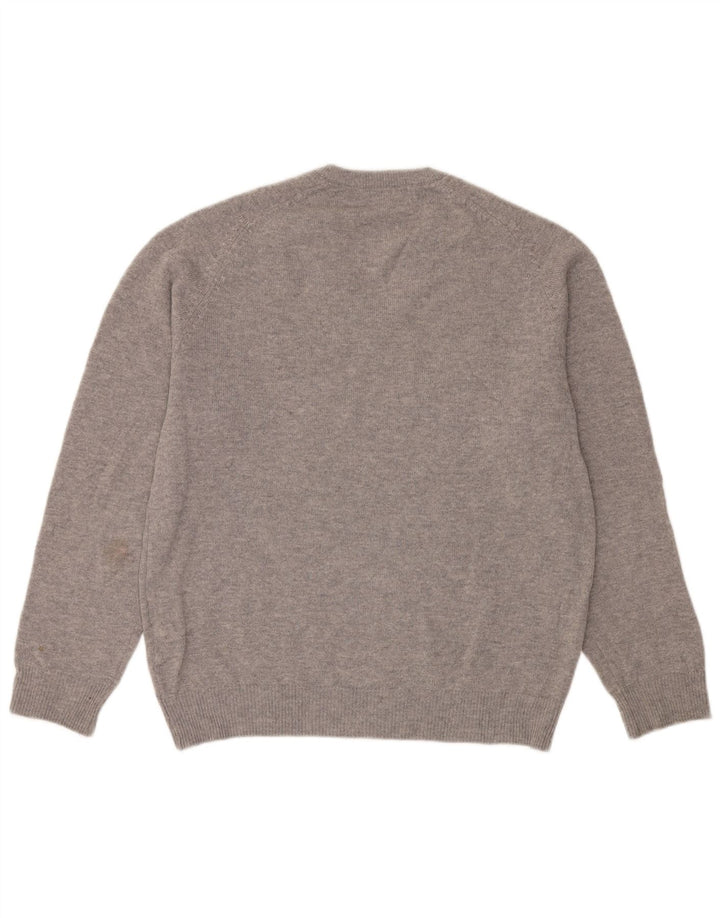 Maglione da uomo Marks & Spencer vestibilità regolare con scollo a V grigio medio