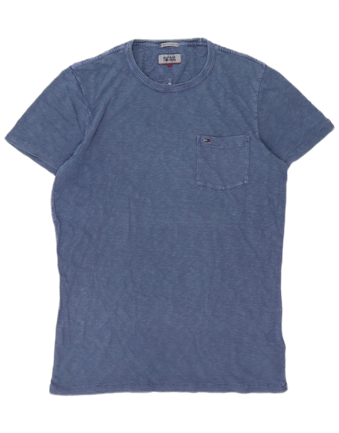 T-shirt da uomo Tommy Hilfiger Top grande in cotone blu