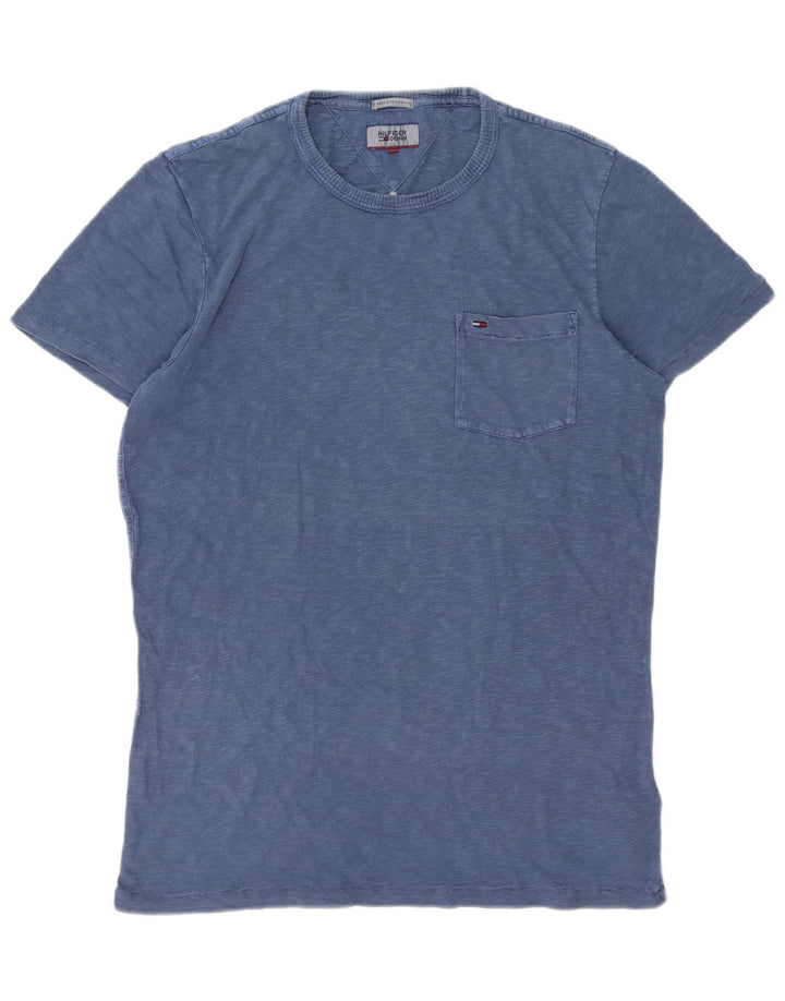 T-shirt da uomo Tommy Hilfiger Top grande in cotone blu