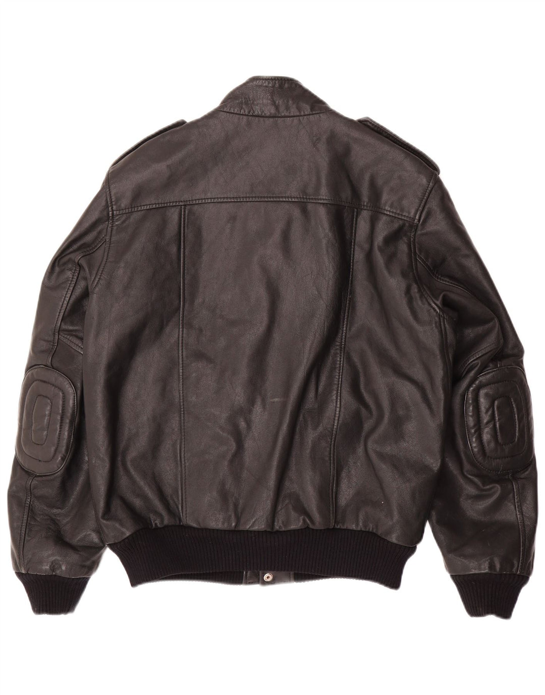 Giacca in pelle militare da uomo VINTAGE IT 54 2XL Pelle nera