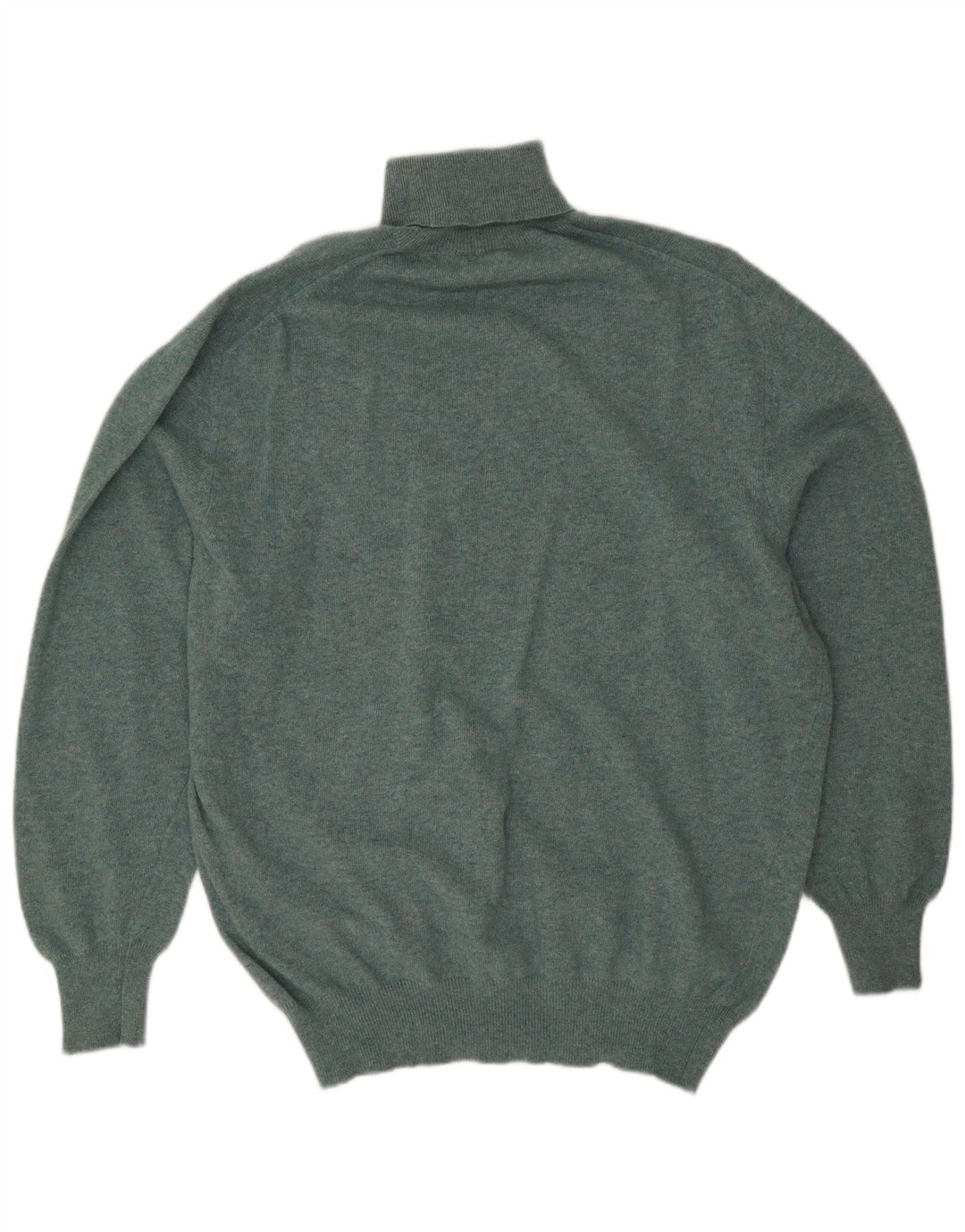 Maglione maglione vintage da uomo con collo alto, grande verde