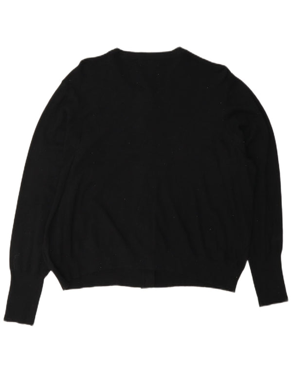 Marks & Spencer Womens Cardigan Sweater UK 20 2XL Black Viscose