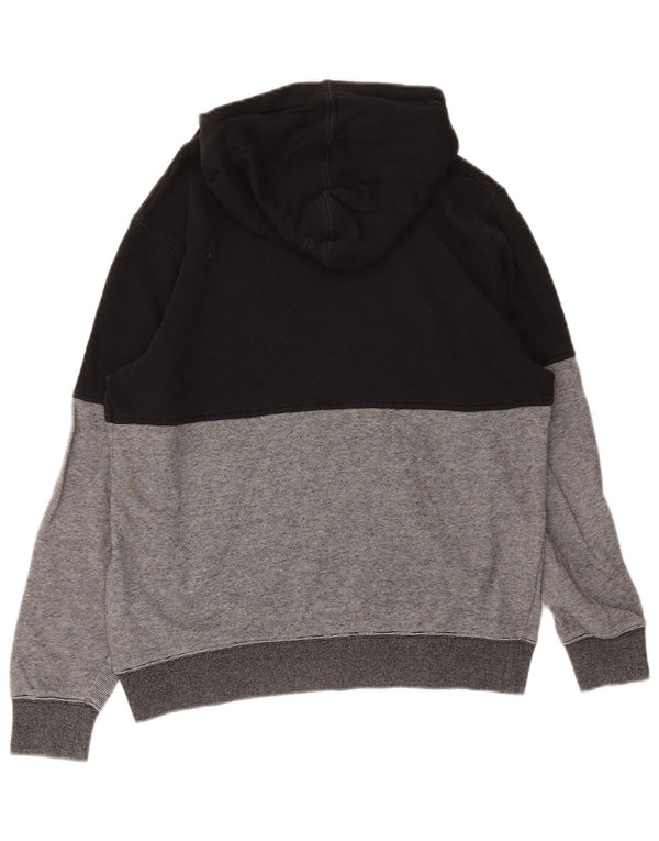 Felpa con cappuccio da bambino Hurley 13-14 anni in cotone color block nero