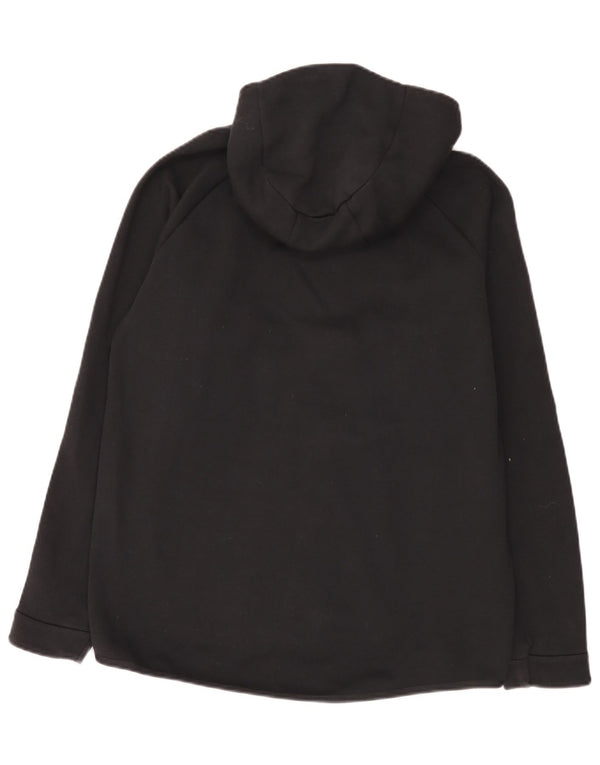 Felpa con cappuccio e zip Nike da uomo, grande, in cotone nero