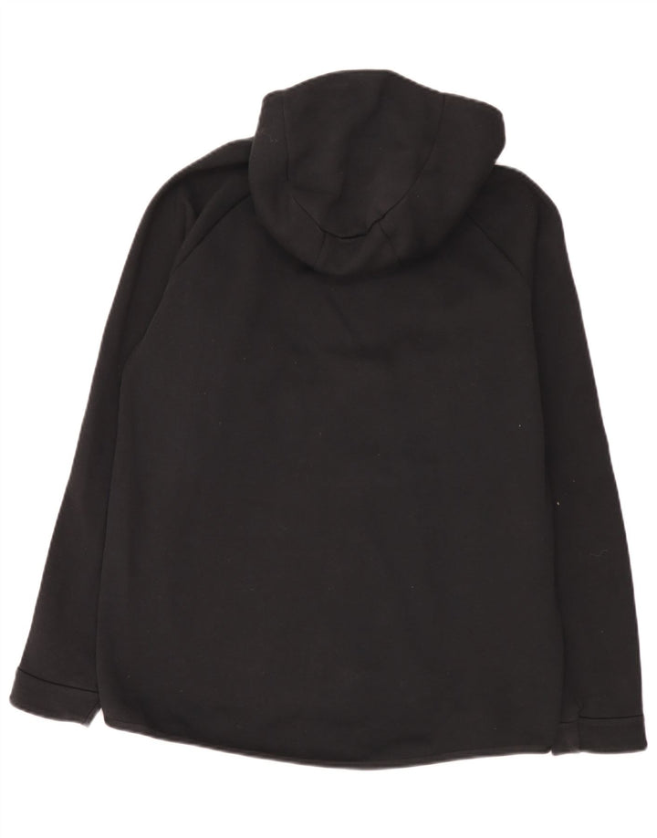 Felpa con cappuccio e zip Nike da uomo, grande, in cotone nero