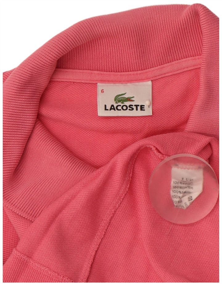 Polo da uomo LACOSTE taglia 6 XL in cotone rosa