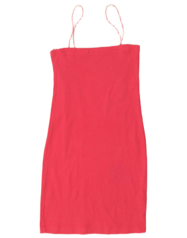 Abito sottoveste da donna Zara UK 14 grande in cotone rosa