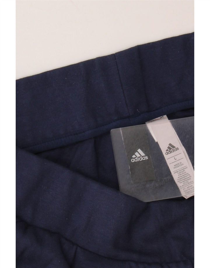 Pantaloni da tuta da donna ADIDAS UK 16 Large blu navy Rayon