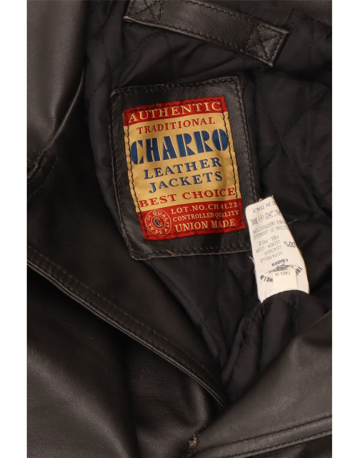 Cappotto in pelle da uomo Charro UK 42 XL Pelle nera