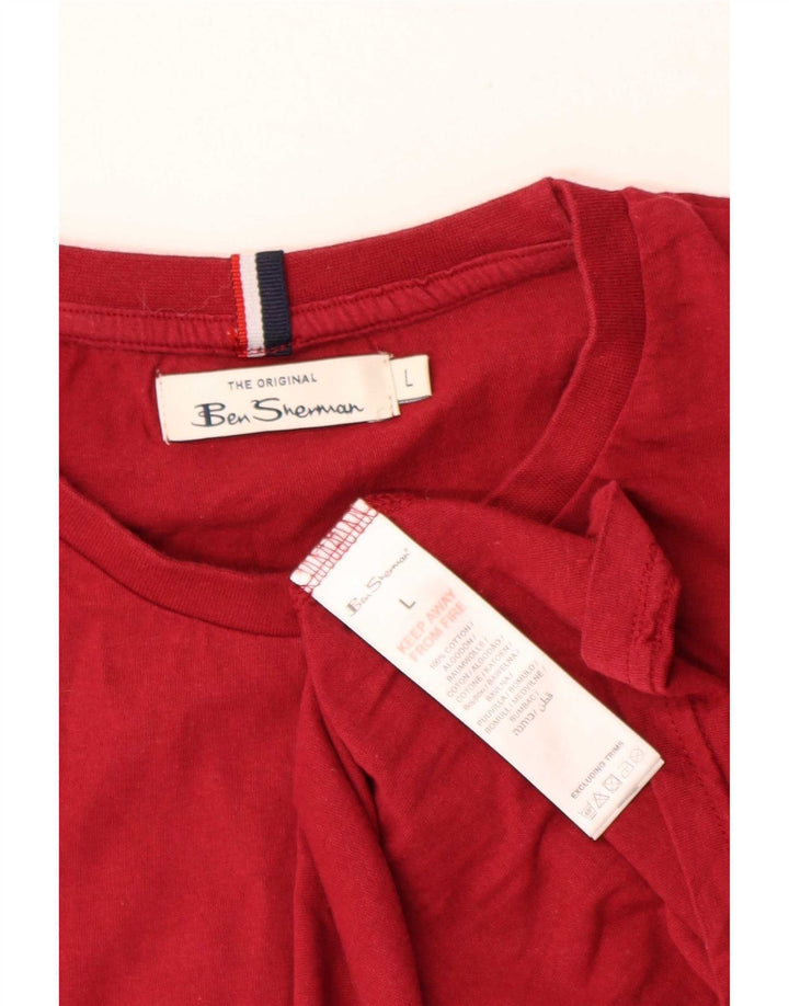 T-shirt da uomo Ben Sherman Top grande in cotone rosso