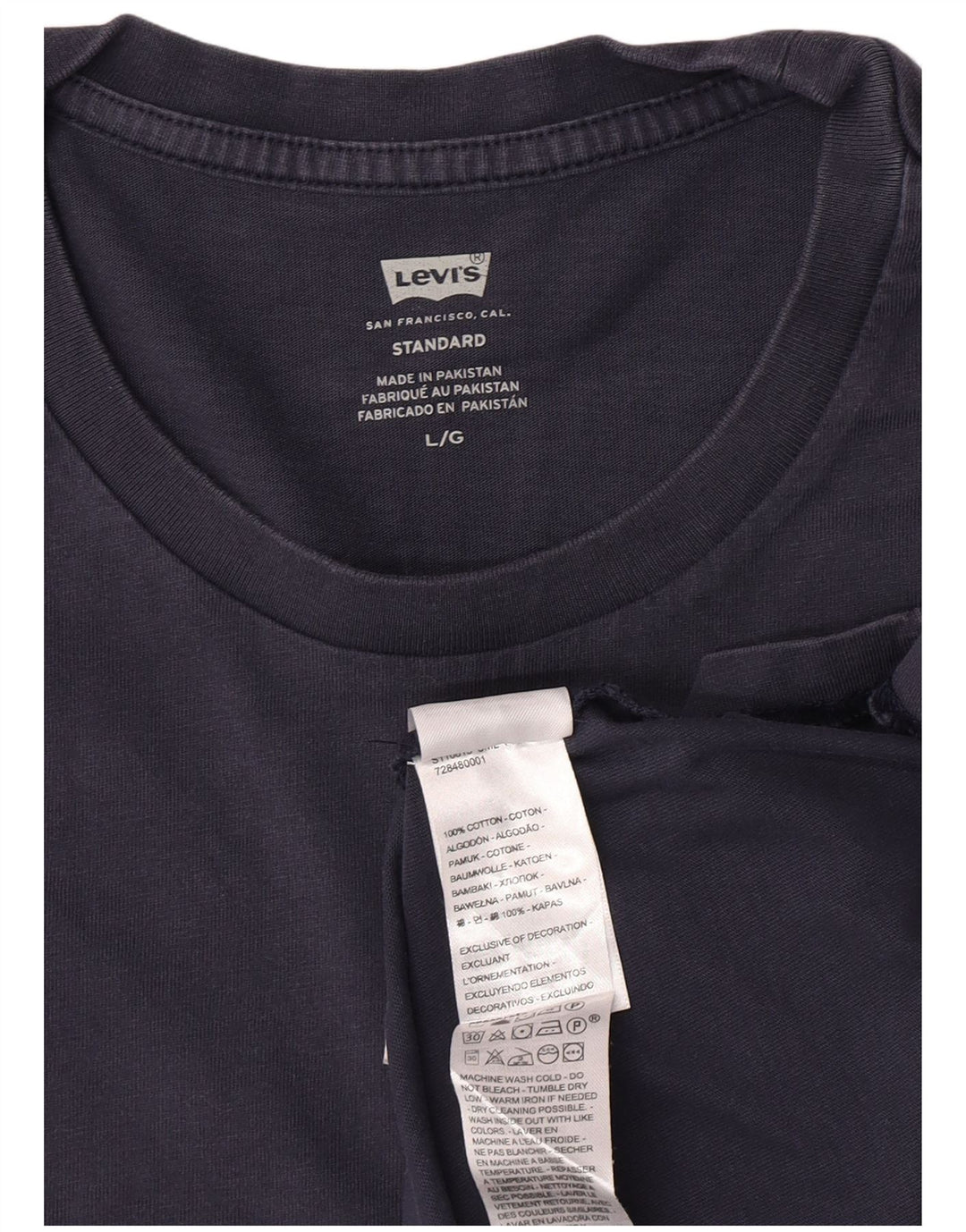 Levi's Maglia standard da uomo a maniche lunghe di grandi dimensioni in cotone blu navy