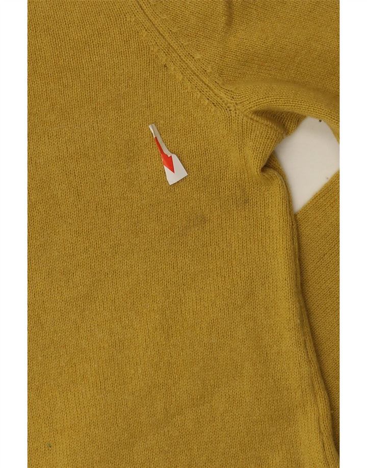 Maglione maglione a collo alto da donna Hobbs UK 10 piccolo lana gialla
