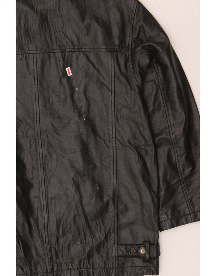 VINTAGE Mens Leather Jacket UK 38 Medium Black Leather Vintage Vintage and Second-Hand Vintage from Messina Hembry 