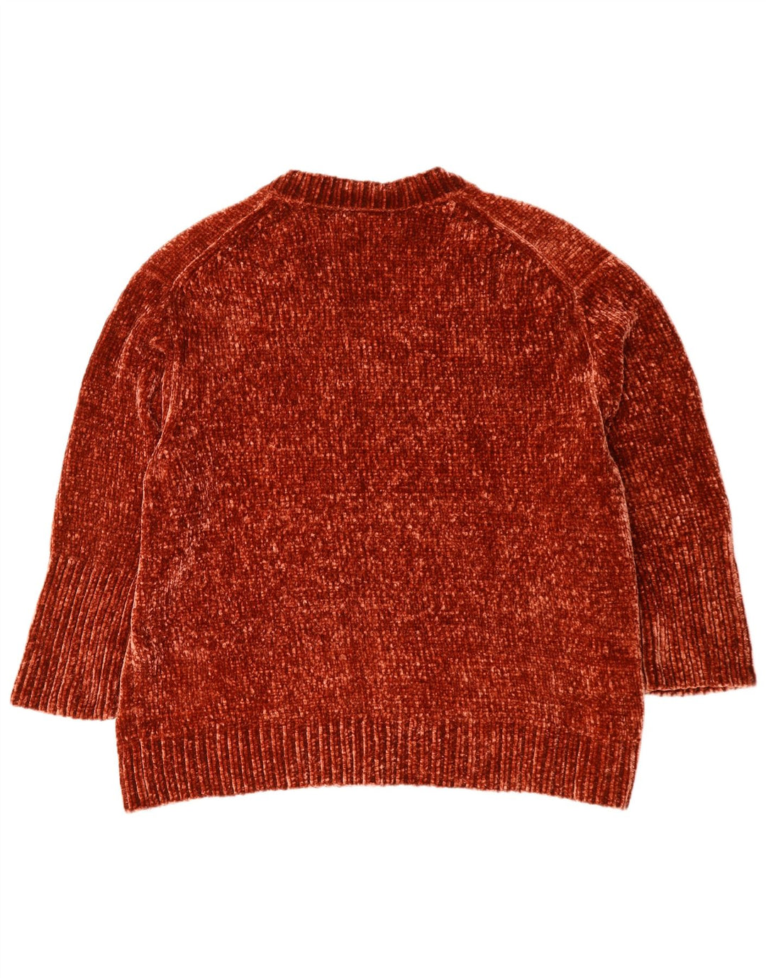 Maglione oversize con scollo a V da donna Zara UK 10 piccolo poliestere marrone