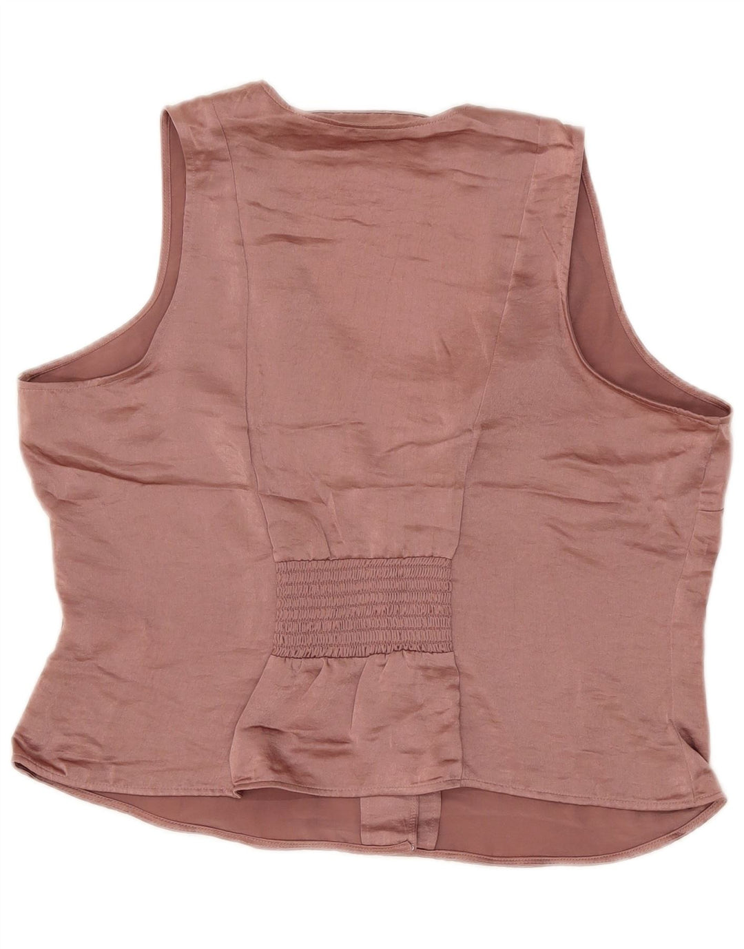 Camicetta senza maniche da donna Marks & Spencer UK 14 grande poliestere rosa