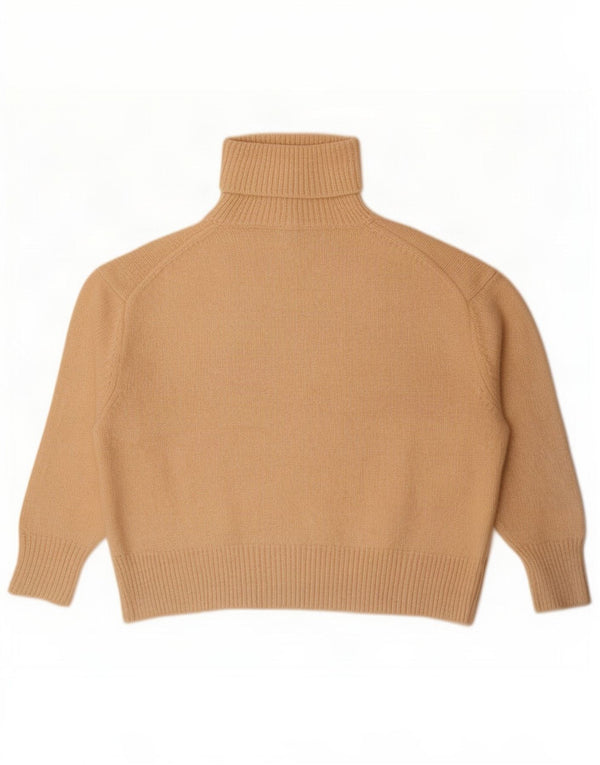 Maglione maglione oversize con collo alto da donna Zara UK 16 grande acrilico beige