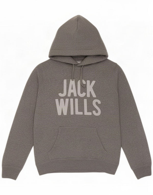 Maglia con cappuccio classica grafica da donna Jack Wills UK 10 Small Grey