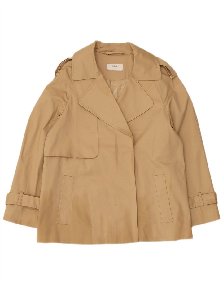 Trench da uomo Marks & Spencer UK 10 piccolo cotone beige
