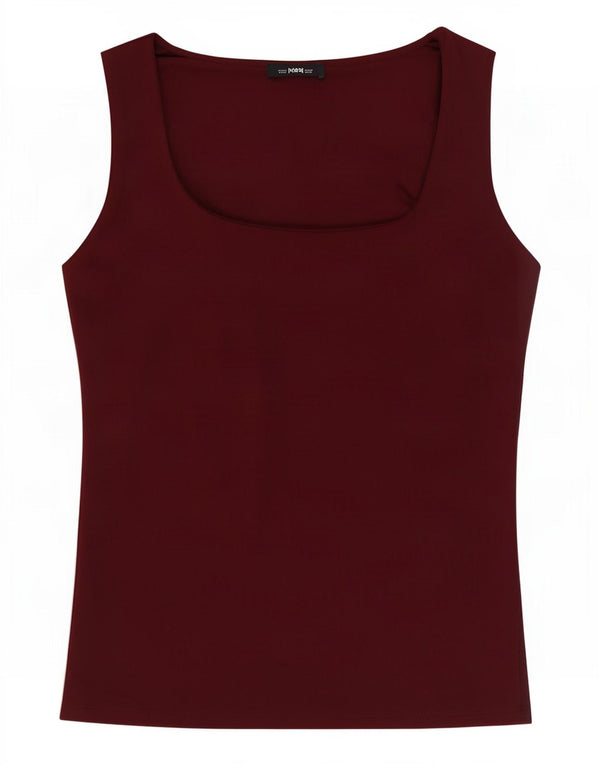 Canotta Zara da donna UK 12 Borgogna medio