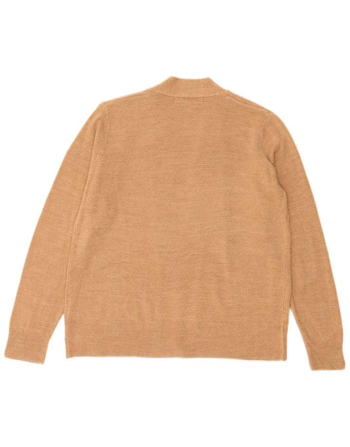 Maglione cardigan aperto da donna Marks & Spencer UK 14 Acrilico beige medio