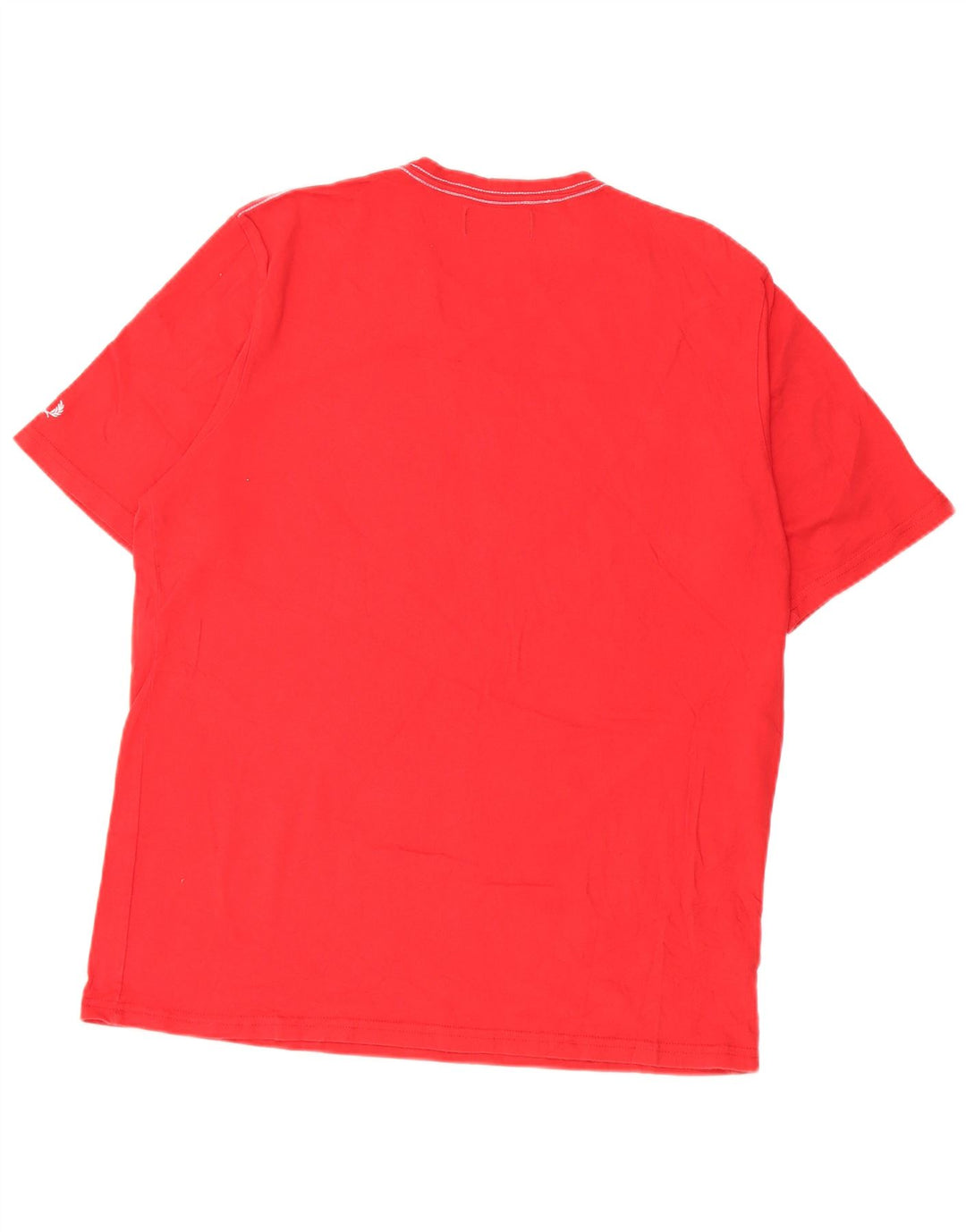 T-shirt grafica da uomo Fred Perry Top grande in cotone rosso