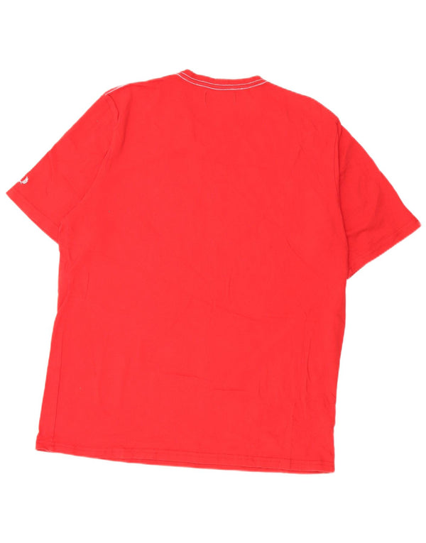 T-shirt grafica da uomo Fred Perry Top grande in cotone rosso