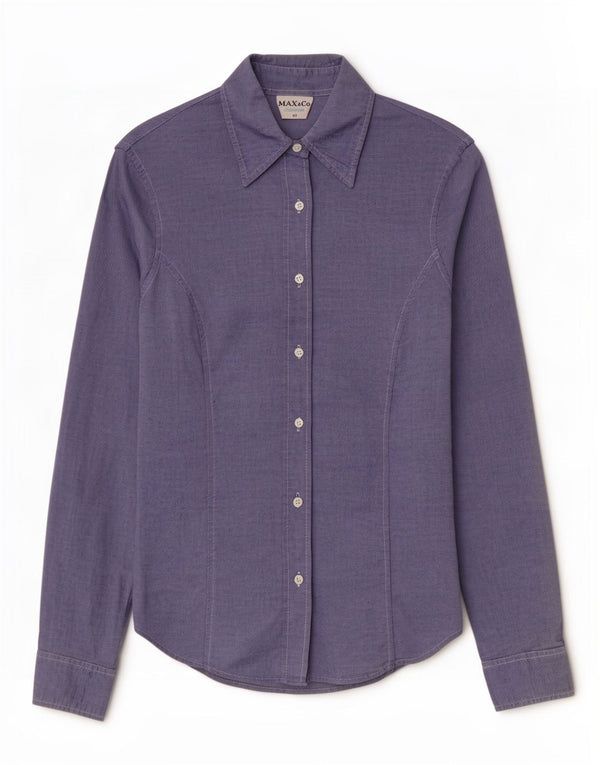 Camicia da donna Max & Co. UK 12 Cotone blu medio