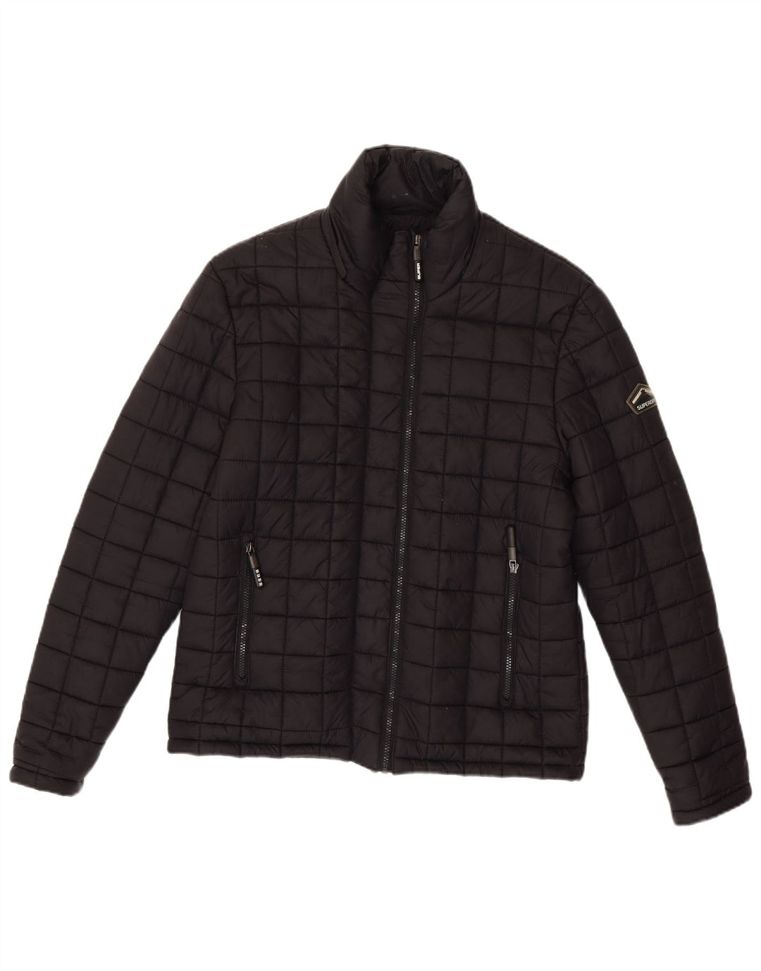 Giacca imbottita da uomo Superdry UK 40 Large in nylon nero