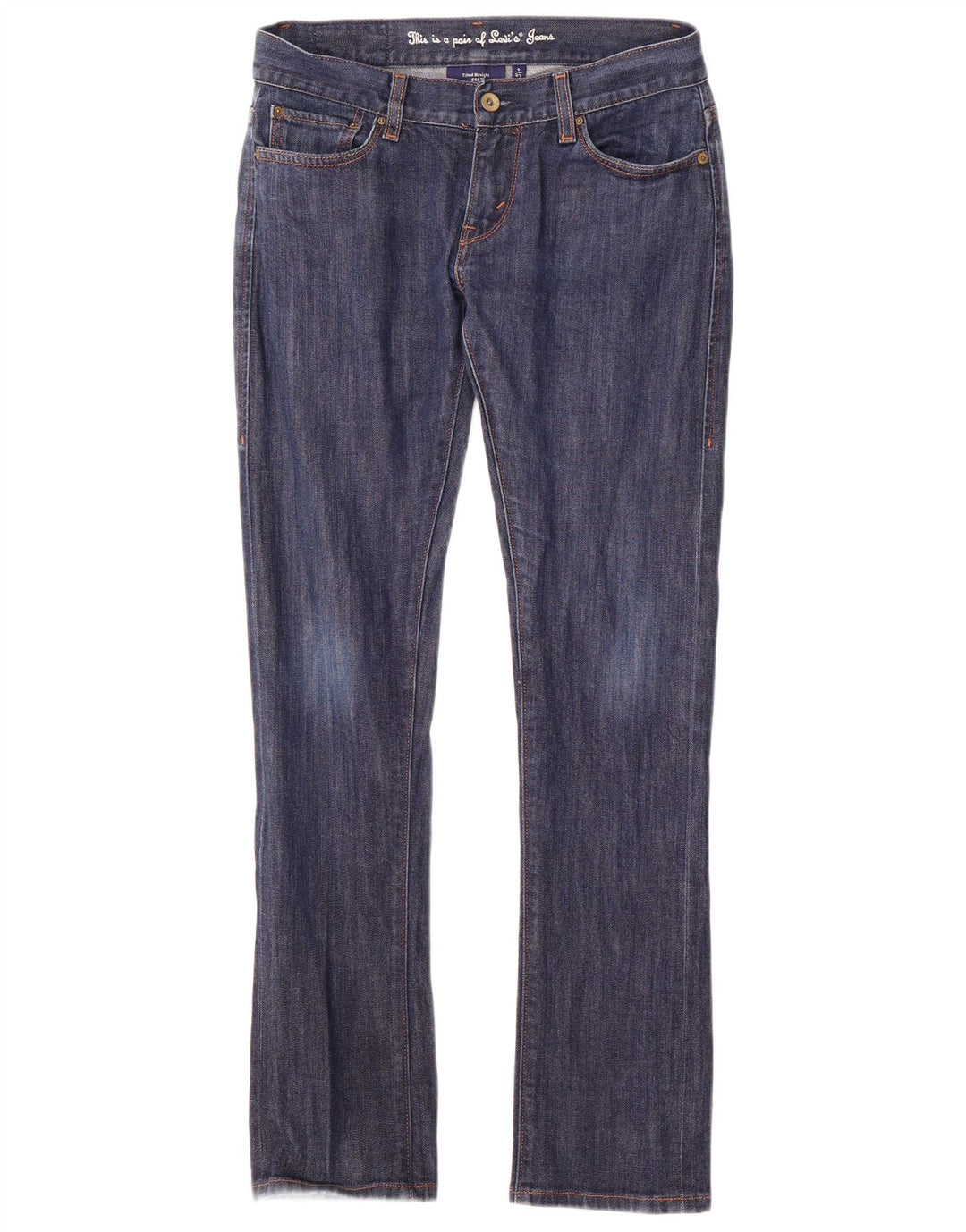 Jeans dritti inclinati da donna Levi's US 4 Small W27 L30 cotone blu