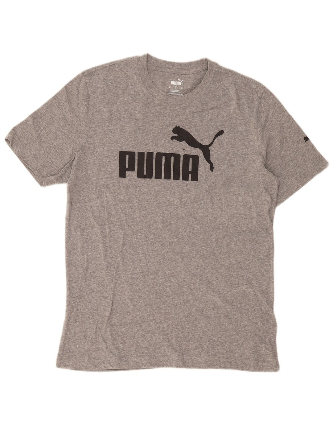 T-shirt grafica da uomo Puma Top in cotone grigio medio