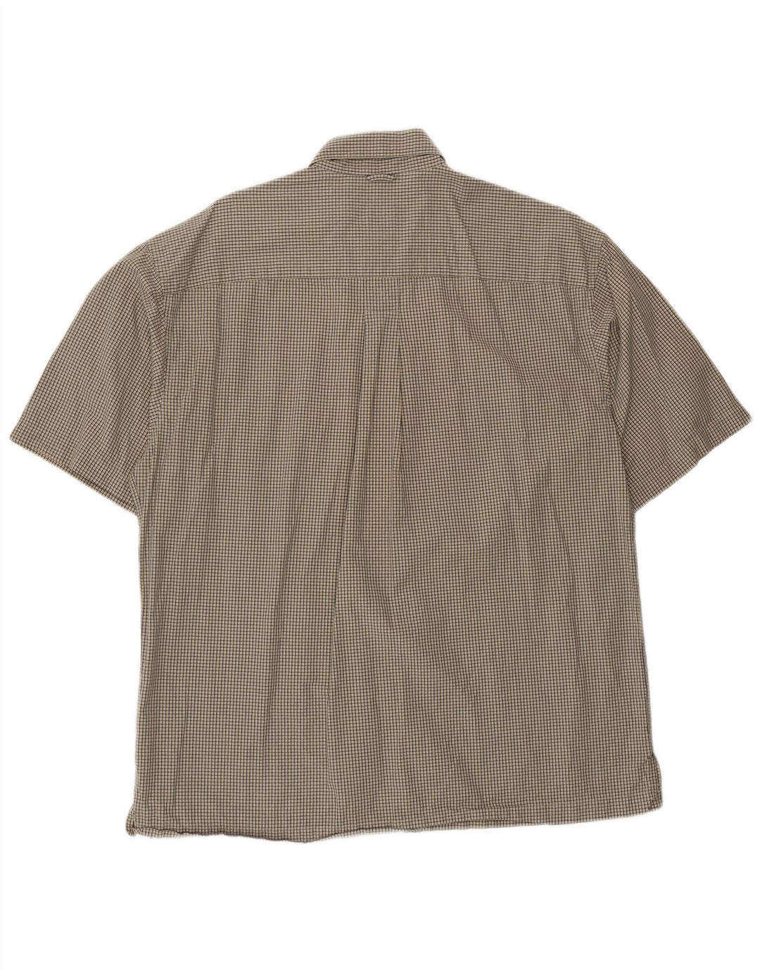 Camicia a maniche corte da uomo Timberland in cotone a quadri beige medio