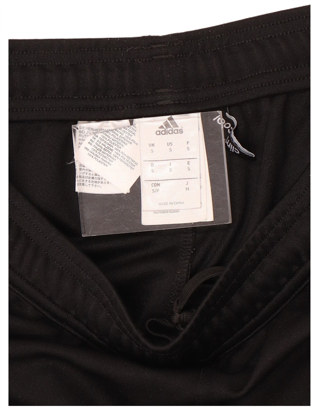 Pantaloni da tuta Adidas Climacool da uomo piccoli in poliestere nero