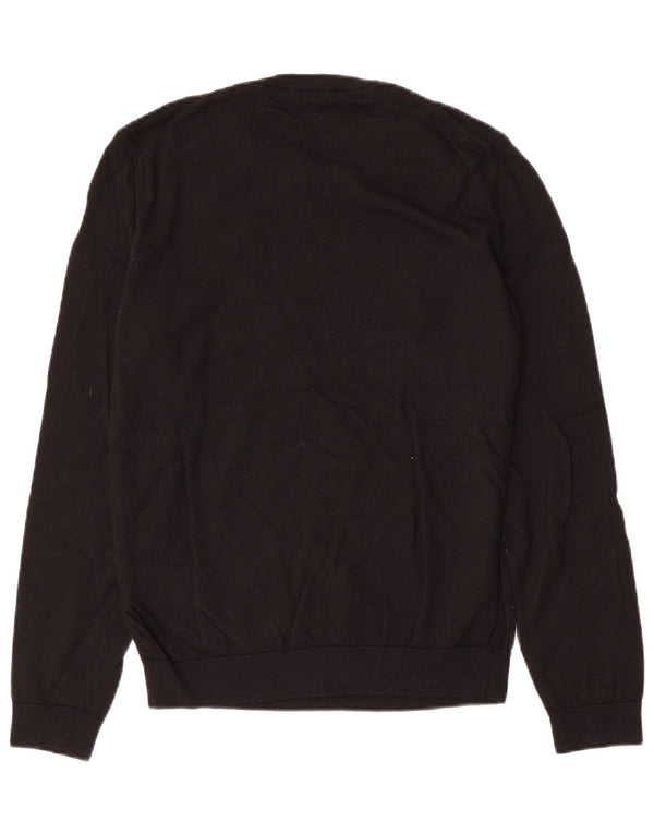 Maglione maglione girocollo da uomo Hugo Boss in lana nera media
