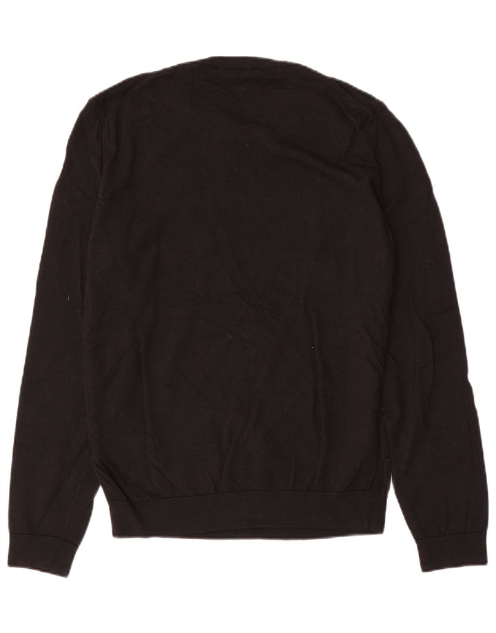 Maglione maglione girocollo da uomo Hugo Boss in lana nera media