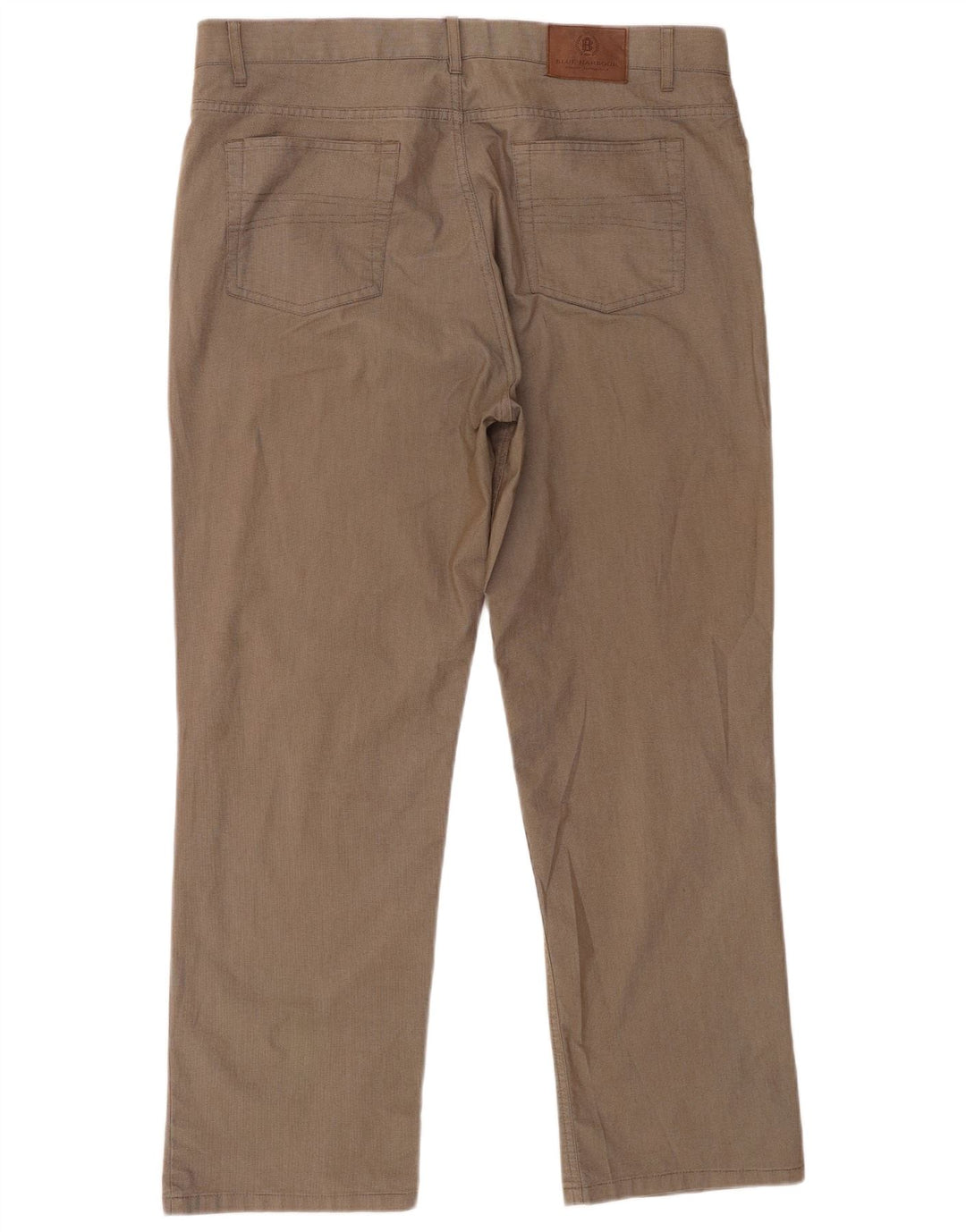 Pantaloni chino da uomo Marks & Spencer Blue Harbour W38 L29 a quadri marroni