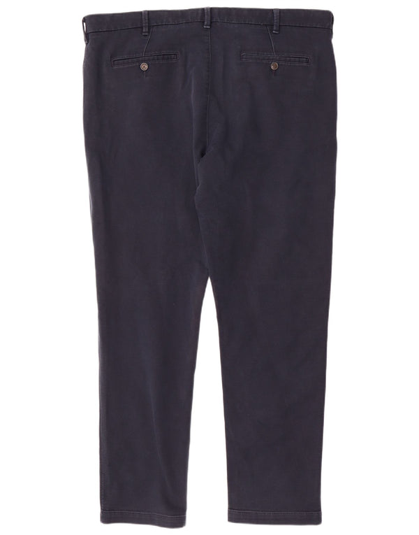 Pantaloni chino slim da uomo Marks & Spencer W42 L33 cotone blu navy