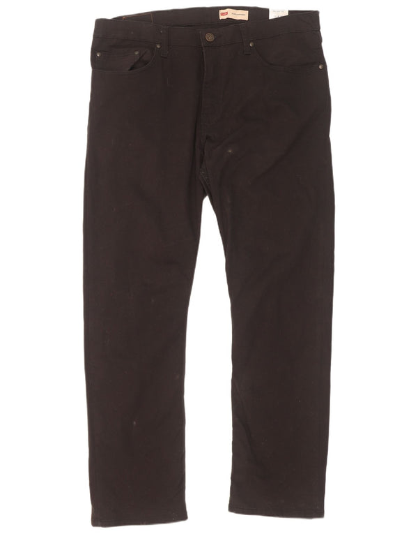 Pantaloni casual dritti slim da uomo Wrangler W36 L30 cotone nero