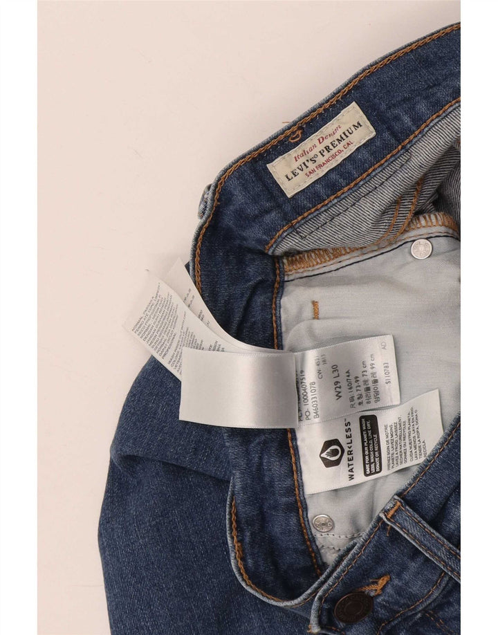 Jeans dritti a vita alta Levi's 724 da donna W29 L30 cotone blu