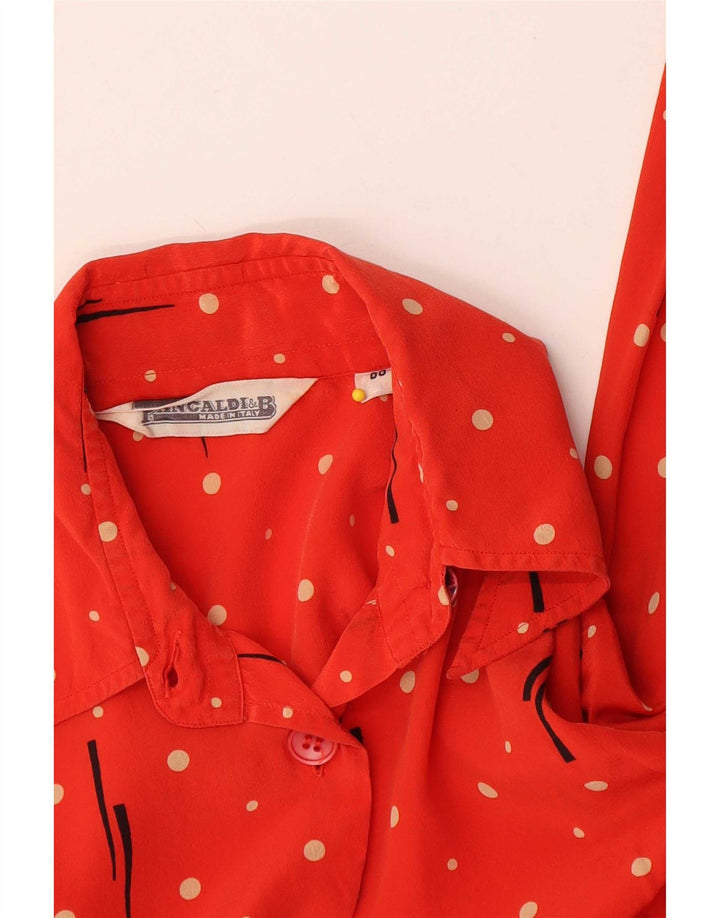 Pancaldi & B Camicia Camicetta Donna US 00 2XS Rosso Maculato