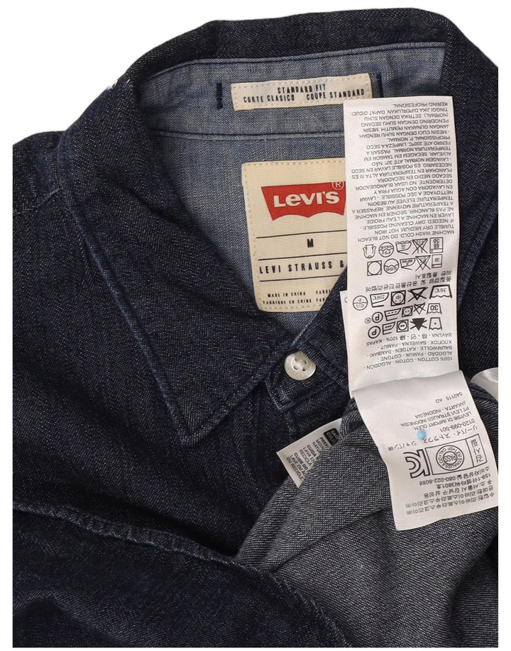 Camicia di jeans Levi's vestibilità standard da uomo in cotone blu navy medio