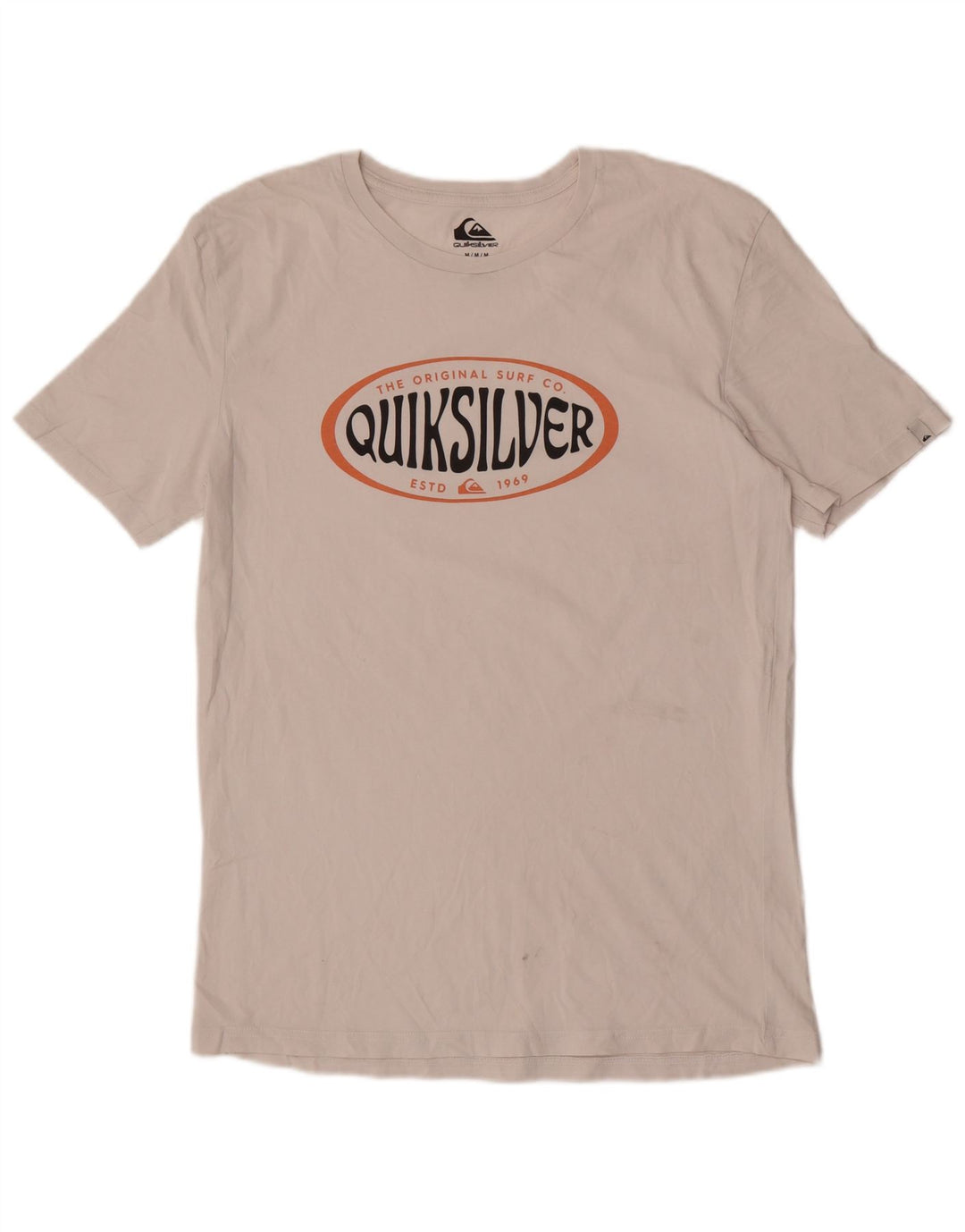T-shirt grafica da uomo con vestibilità regolare Quiksilver, cotone bianco medio