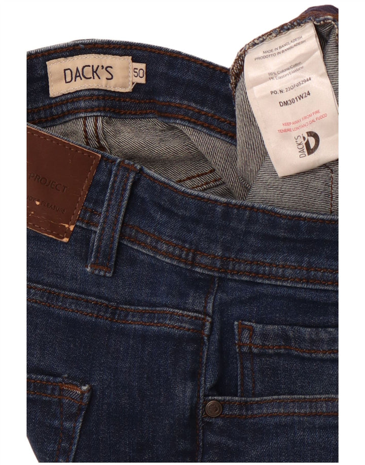 Jeans dritti da uomo DACK'S IT 50 Large W34 L31 Cotone blu navy