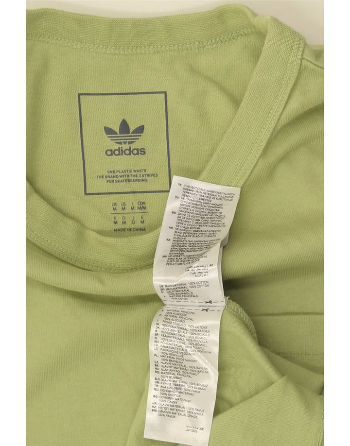 T-shirt da uomo Adidas Top in cotone verde medio