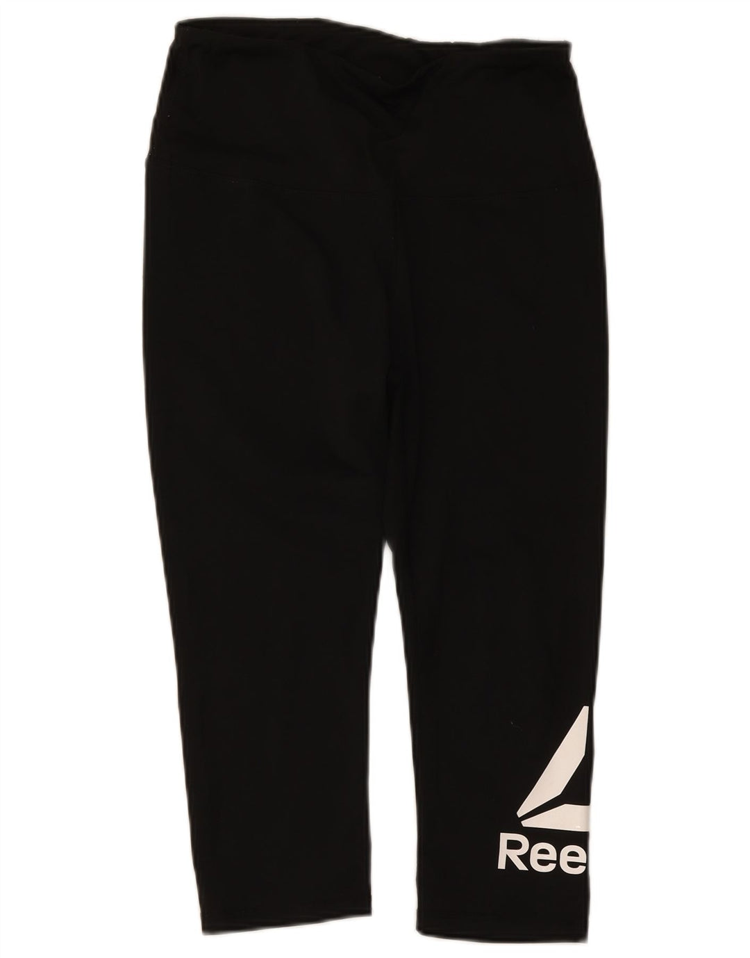 Leggings Capri grafici da donna Reebok UK 12 medio nero