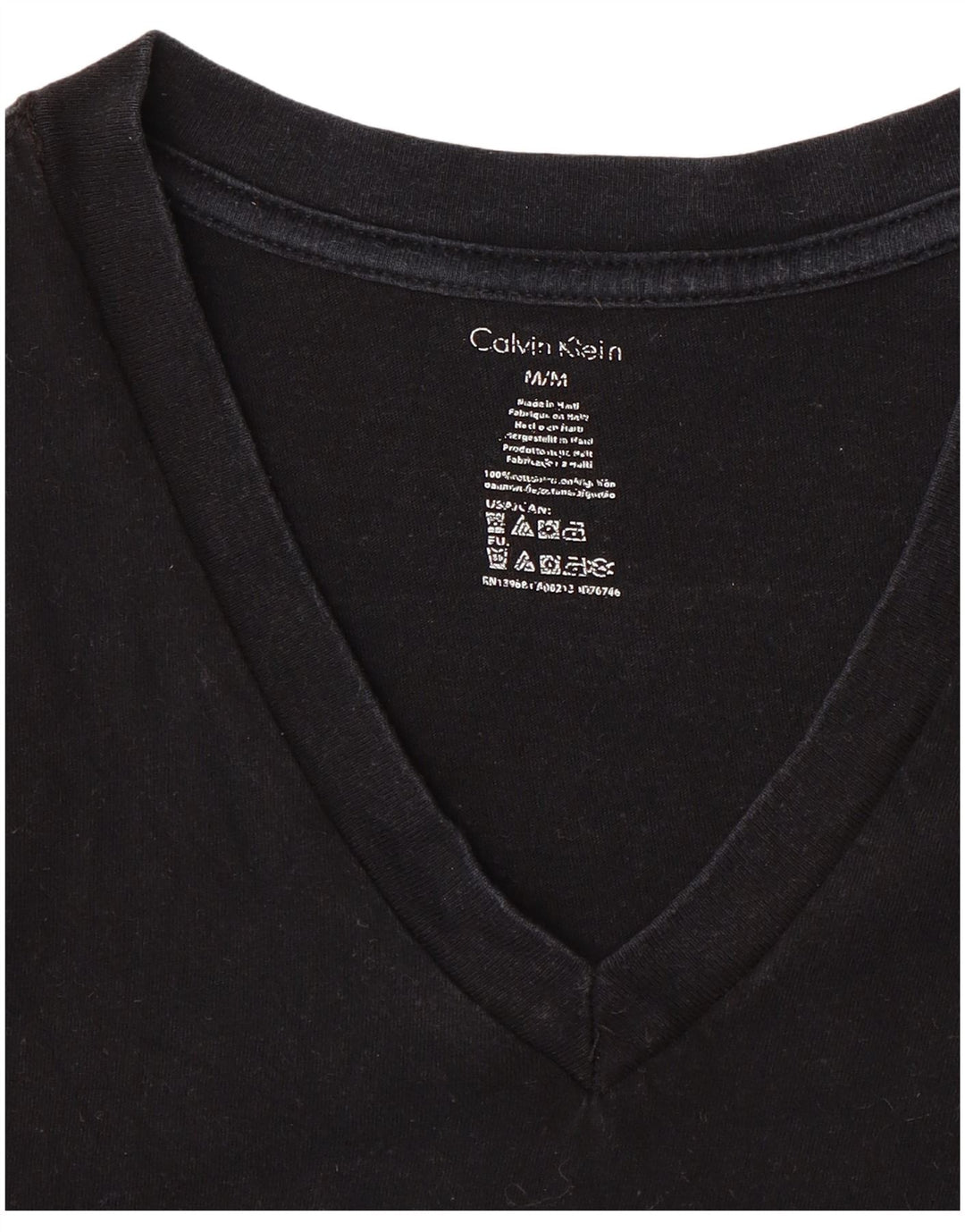 CALVIN KLEIN T-shirt da uomo Top medio cotone nero
