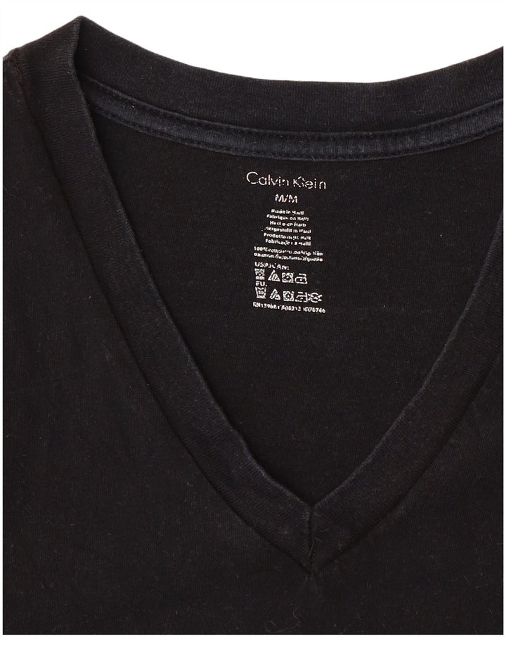 CALVIN KLEIN T-shirt da uomo Top medio cotone nero