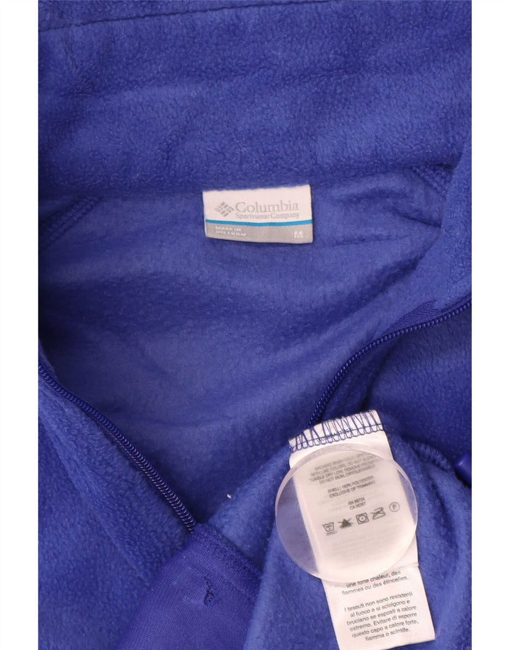 COLUMBIA Womens Fleece Jacket UK 14 Medium Blue Polyester