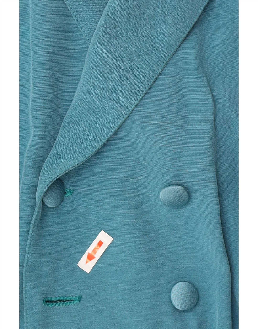 Giacca blazer doppiopetto vintage da donna corta EU 34 XS poliestere blu