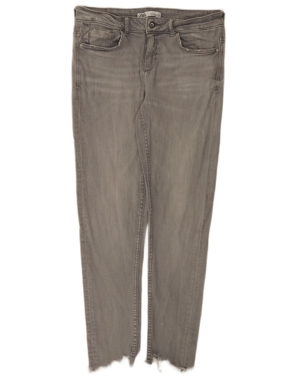 Jeans slim da donna Zara EU 40 medio W30 L27 cotone grigio